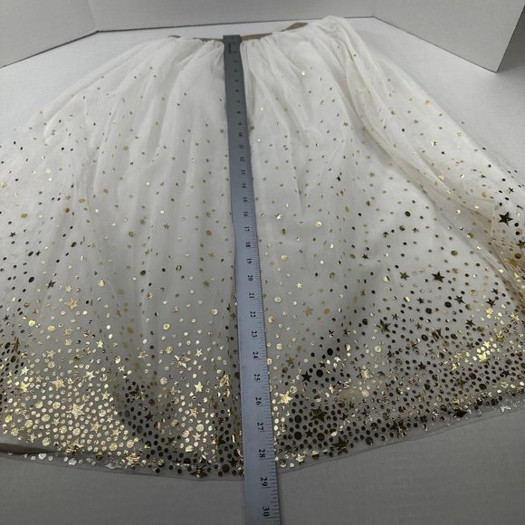 Cat And Jack Girl's Size Medium 7-8 Skirt Lined Lace And Sparkles White Preowned - Picture 9 of 9